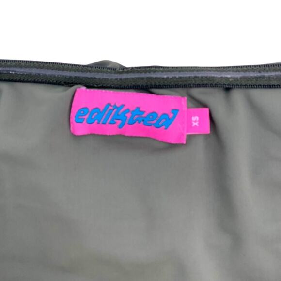 Edikted Brea Foldover Off the Shoulder Long Sleeve Crop Top Size XS NWOT $39 MSP - Picture 3 of 9